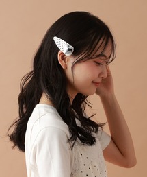 tiny tiny | ドット柄パッチンピン[tiny tiny(ティニーティニー)](バレッタ/ヘアクリップ)