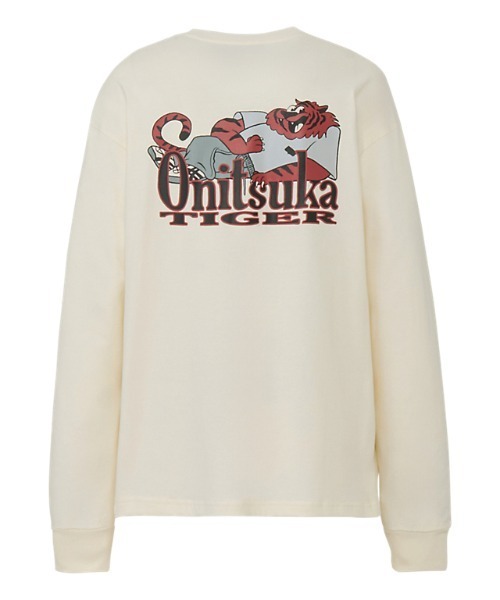 Onitsuka Tiger(オニツカタイガー)の「GRAPHIC LONG SLEEVED TEE / グラフィックロングスリーブティー(Tシャツ/カットソー・レディース・オフホワイト/ネイビー・S/XL/L/M/XS)」の2枚目の写真