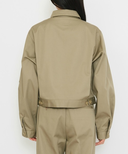 Dickies（ディッキーズ）の「Dickies/ディッキーズ レディース TCツイル アイゼンハワーショートジャケット（その他アウター・レディース・ダークブラウン/ベージュ/ダークグリーン/ブラック・SMALL/MEDIUM）」の9枚目の写真