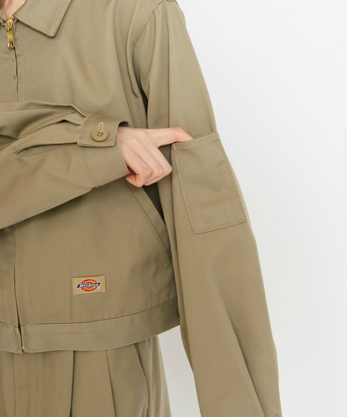 Dickies（ディッキーズ）の「Dickies/ディッキーズ レディース TCツイル アイゼンハワーショートジャケット（その他アウター・レディース・ダークブラウン/ベージュ/ダークグリーン/ブラック・SMALL/MEDIUM）」の14枚目の写真
