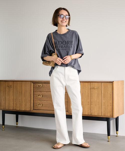 FRAMeWORK（フレームワーク）の「ルーズフレアデニムパンツ（デニムパンツ・レディース・ブラック/ホワイト/ブルー系その他・36/38/40）」の10枚目の写真