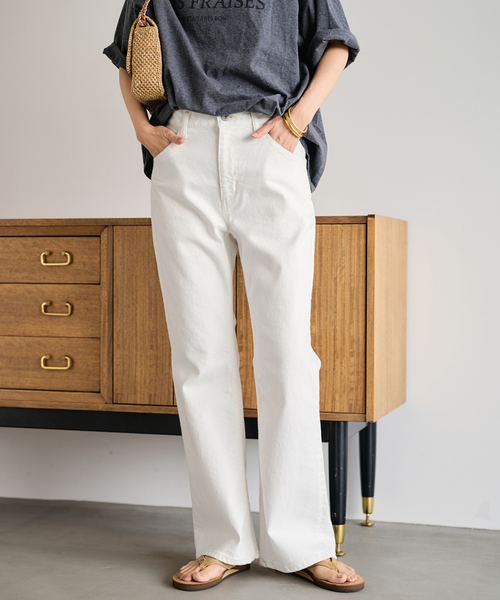 FRAMeWORK（フレームワーク）の「ルーズフレアデニムパンツ（デニムパンツ・レディース・ブラック/ホワイト/ブルー系その他・36/38/40）」の13枚目の写真