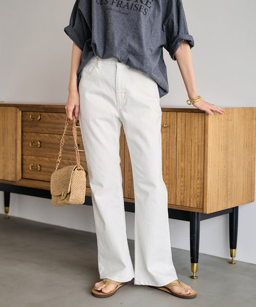 FRAMeWORK（フレームワーク）の「ルーズフレアデニムパンツ（デニムパンツ・レディース・ブラック/ホワイト/ブルー系その他・36/38/40）」の14枚目の写真