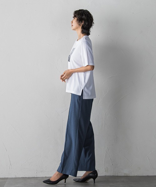 la.f…(ラエフ)の「【WEB限定】“美脚デニム見え”ワイドパンツ(その他パンツ・レディース・ダークネイビー/ブラック系その他・7号/9号/11号)」の13枚目の写真