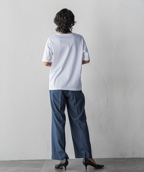 la.f…(ラエフ)の「【WEB限定】“美脚デニム見え”ワイドパンツ(その他パンツ・レディース・ダークネイビー/ブラック系その他・7号/9号/11号)」の14枚目の写真