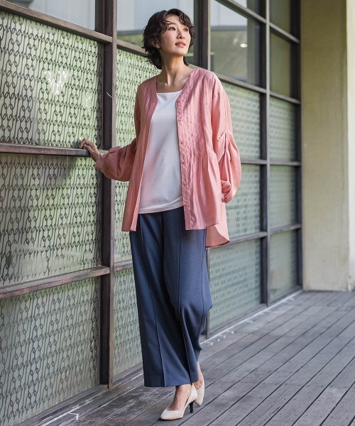 la.f…(ラエフ)の「【WEB限定】“美脚デニム見え”ワイドパンツ(その他パンツ・レディース・ダークネイビー/ブラック系その他・7号/9号/11号)」の16枚目の写真