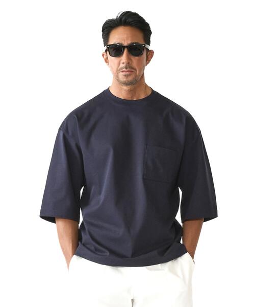 DRESSTERIOR(ドレステリア)の「【干場義雅×DRESSTERIOR】ICE CLEAR COTTON Tシャツ(Tシャツ/カットソー・メンズ・ホワイト/ネイビー/ブラック・90/91/92/94)」の3枚目の写真