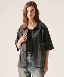 CLEL(�N���C��)�́yCLEL�zTrucker Design Summer Fade Shirt / �g���b�J�[�f�U�C�� �T�}�[�t�F�[�h�V���c(�z������)(�V���c/�u���E�X)