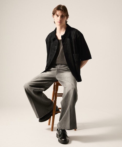 CLEL(クレイル)の「【CLEL】Trucker Design Summer Fade Shirt / トラッカーデザイン サマーフェードシャツ(吸水速乾)(シャツ/ブラウス・メンズ・チャコールグレー/ブラウン/ブラック・XS/S/M/L)」の4枚目の写真