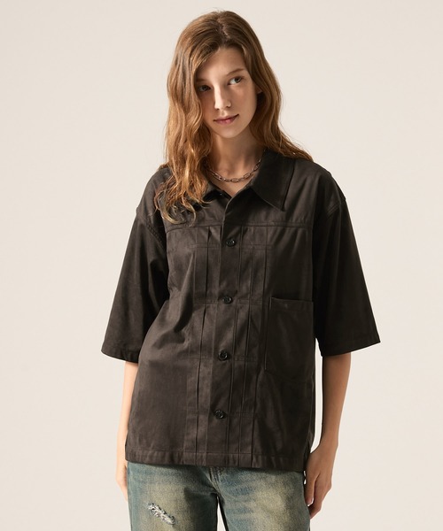 CLEL(クレイル)の「【CLEL】Trucker Design Summer Fade Shirt / トラッカーデザイン サマーフェードシャツ(吸水速乾)(シャツ/ブラウス・メンズ・チャコールグレー/ブラウン/ブラック・XS/S/M/L)」の15枚目の写真