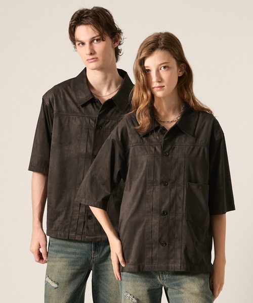 CLEL(クレイル)の「【CLEL】Trucker Design Summer Fade Shirt / トラッカーデザイン サマーフェードシャツ(吸水速乾)(シャツ/ブラウス・メンズ・チャコールグレー/ブラウン/ブラック・XS/S/M/L)」の19枚目の写真