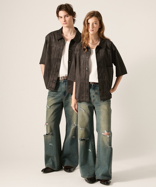 CLEL(クレイル)の「【CLEL】Trucker Design Summer Fade Shirt / トラッカーデザイン サマーフェードシャツ(吸水速乾)(シャツ/ブラウス・メンズ・チャコールグレー/ブラウン/ブラック・XS/S/M/L)」の20枚目の写真