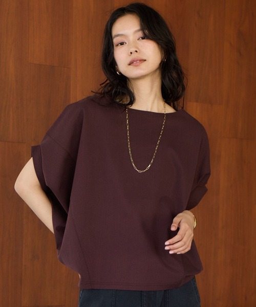 BARNYARDSTORM（バンヤードストーム）の「【『BABALOG』YouTubeご紹介アイテム】BARNYARDSTORM / トリコットターンバックTシャツ（Tシャツ/カットソー・レディース・ブラウン/ホワイト/チャコールグレー・S/M）」の3枚目の写真