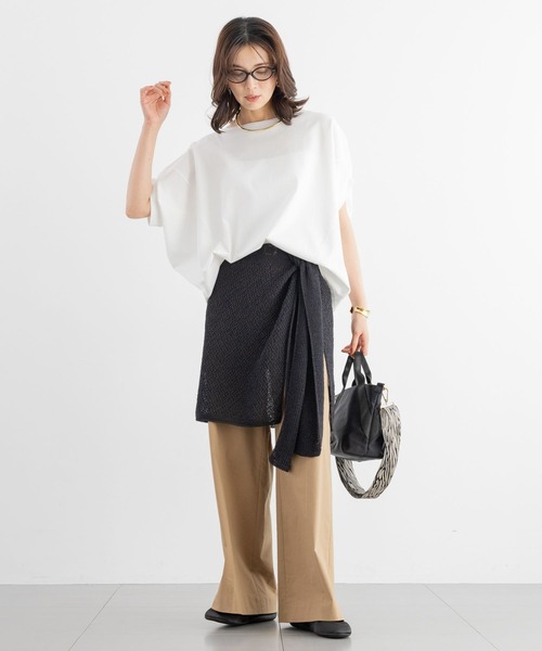 BARNYARDSTORM（バンヤードストーム）の「【『BABALOG』YouTubeご紹介アイテム】BARNYARDSTORM / トリコットターンバックTシャツ（Tシャツ/カットソー・レディース・ブラウン/ホワイト/チャコールグレー・S/M）」の11枚目の写真