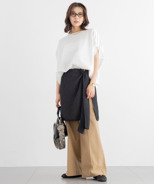 BARNYARDSTORM（バンヤードストーム）の「【『BABALOG』YouTubeご紹介アイテム】BARNYARDSTORM / トリコットターンバックTシャツ（Tシャツ/カットソー・レディース・ブラウン/ホワイト/チャコールグレー・S/M）」の14枚目の写真