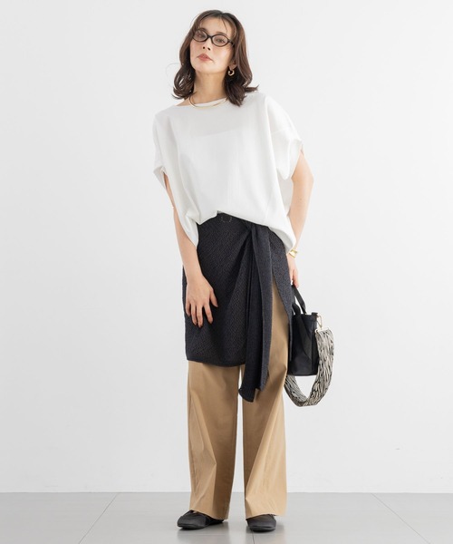 BARNYARDSTORM（バンヤードストーム）の「【『BABALOG』YouTubeご紹介アイテム】BARNYARDSTORM / トリコットターンバックTシャツ（Tシャツ/カットソー・レディース・ブラウン/ホワイト/チャコールグレー・S/M）」の15枚目の写真