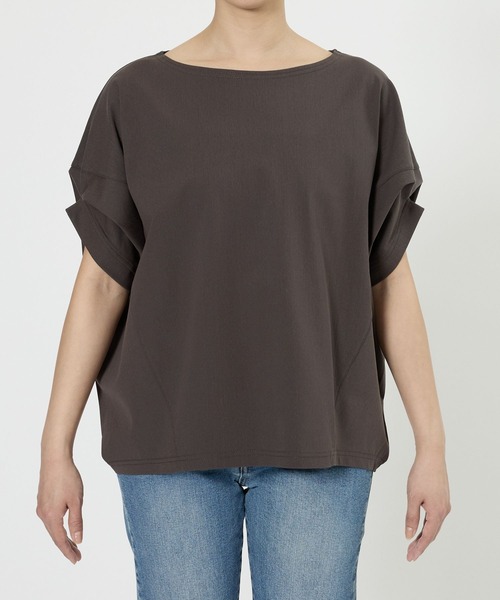 BARNYARDSTORM（バンヤードストーム）の「【『BABALOG』YouTubeご紹介アイテム】BARNYARDSTORM / トリコットターンバックTシャツ（Tシャツ/カットソー・レディース・ブラウン/ホワイト/チャコールグレー・S/M）」の16枚目の写真