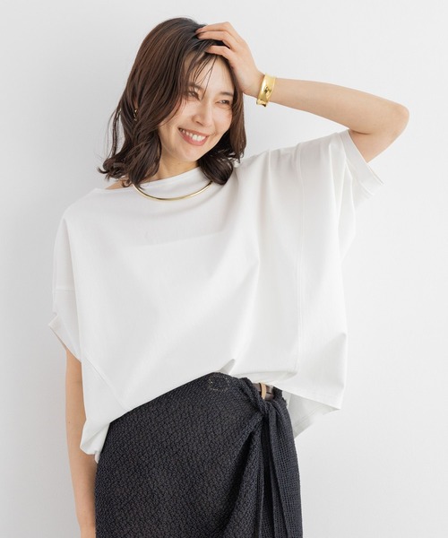 BARNYARDSTORM（バンヤードストーム）の「【『BABALOG』YouTubeご紹介アイテム】BARNYARDSTORM / トリコットターンバックTシャツ（Tシャツ/カットソー・レディース・ブラウン/ホワイト/チャコールグレー・S/M）」の6枚目の写真