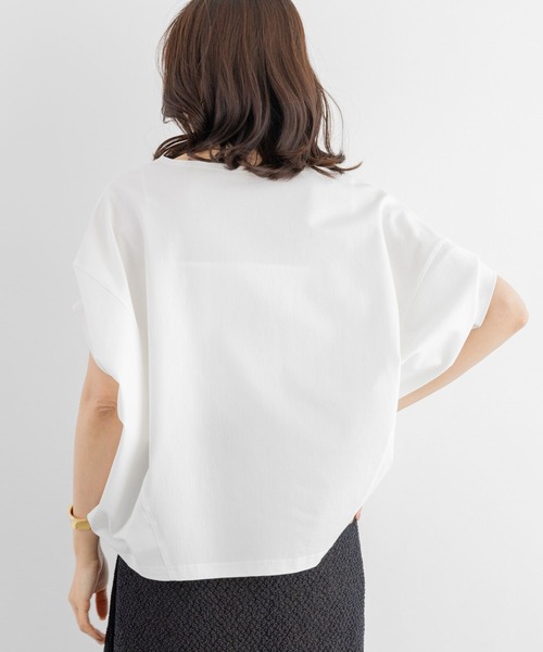 BARNYARDSTORM（バンヤードストーム）の「【『BABALOG』YouTubeご紹介アイテム】BARNYARDSTORM / トリコットターンバックTシャツ（Tシャツ/カットソー・レディース・ブラウン/ホワイト/チャコールグレー・S/M）」の10枚目の写真