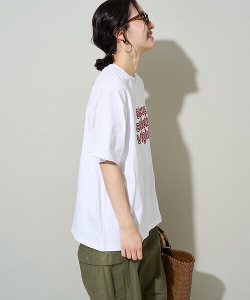 FREAK'S STORE（フリークスストア）の「限定展開 DISCUS ATHLETIC × FREAK'S STORE/ディスカスアスレチック 別注 ロゴ 半袖 Tシャツ（Tシャツ/カットソー・レディース・ブラック/オフホワイト/ネイビー/ブラウン・ﾌﾘ-）」の16枚目の写真