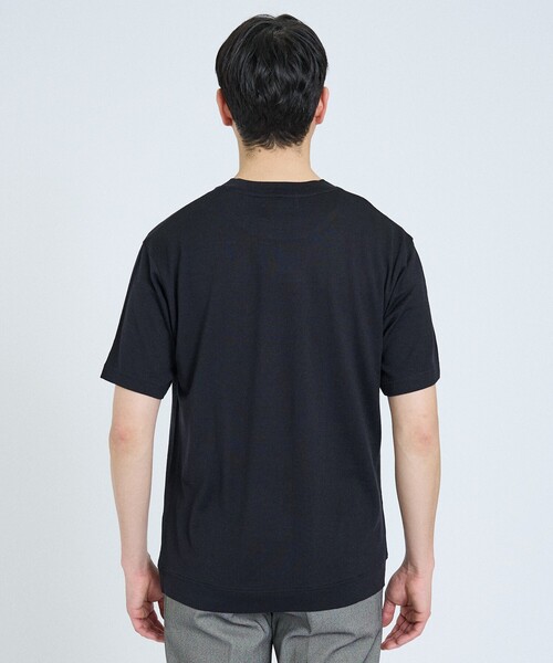ABAHOUSE GRAY（アバハウスグレイ）の「【メリノウール100％】 ハイゲージニット Tシャツ（Tシャツ/カットソー・メンズ・ネイビー/ブラック/グレー・46/50/48）」の7枚目の写真