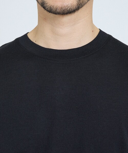 ABAHOUSE GRAY（アバハウスグレイ）の「【メリノウール100％】 ハイゲージニット Tシャツ（Tシャツ/カットソー・メンズ・ネイビー/ブラック/グレー・46/50/48）」の8枚目の写真