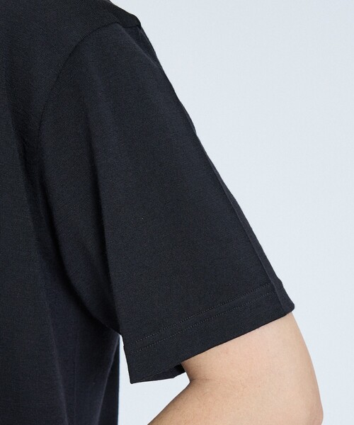ABAHOUSE GRAY（アバハウスグレイ）の「【メリノウール100％】 ハイゲージニット Tシャツ（Tシャツ/カットソー・メンズ・ネイビー/ブラック/グレー・46/50/48）」の9枚目の写真