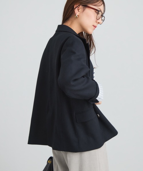 COHINA(コヒナ)の「リネンライクゴールドボタンダブルジャケット 【低身長・小柄女性】(テーラードジャケット・レディース・ネイビー/ベージュ・S/XS)」の8枚目の写真