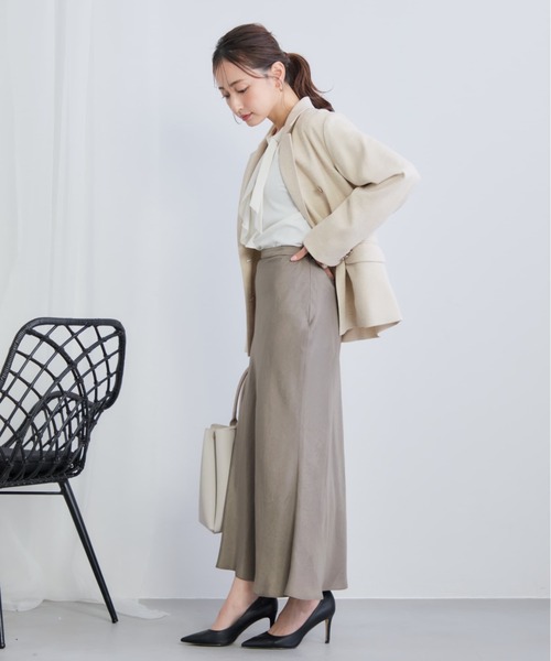 COHINA(コヒナ)の「リネンライクゴールドボタンダブルジャケット 【低身長・小柄女性】(テーラードジャケット・レディース・ネイビー/ベージュ・S/XS)」の21枚目の写真