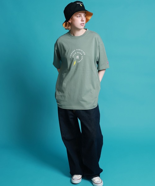 JACKROSE(ジャックローズ)の「YOIDORE KAMINARISAMA TEE(Tシャツ/カットソー・メンズ・ライトグリーン/ホワイト/ブラック・XL/L/M)」の11枚目の写真