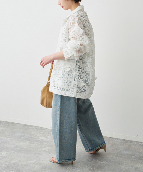 Spick & Span(スピックアンドスパン)の「《一部店舗+WEB限定》LAYAS/レイヤーズ レースシャツジャケット(その他アウター・レディース・ホワイト/ブラック・FREE)」の9枚目の写真