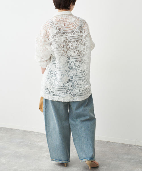 Spick & Span(スピックアンドスパン)の「《一部店舗+WEB限定》LAYAS/レイヤーズ レースシャツジャケット(その他アウター・レディース・ホワイト/ブラック・FREE)」の10枚目の写真