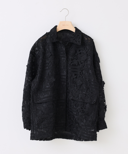 Spick & Span(スピックアンドスパン)の「《一部店舗+WEB限定》LAYAS/レイヤーズ レースシャツジャケット(その他アウター・レディース・ホワイト/ブラック・FREE)」の11枚目の写真