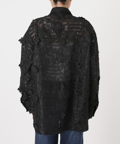 Spick & Span(スピックアンドスパン)の「《一部店舗+WEB限定》LAYAS/レイヤーズ レースシャツジャケット(その他アウター・レディース・ホワイト/ブラック・FREE)」の15枚目の写真