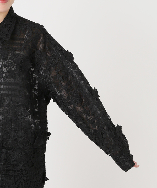 Spick & Span(スピックアンドスパン)の「《一部店舗+WEB限定》LAYAS/レイヤーズ レースシャツジャケット(その他アウター・レディース・ホワイト/ブラック・FREE)」の17枚目の写真