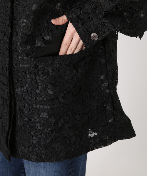 Spick & Span(スピックアンドスパン)の「《一部店舗+WEB限定》LAYAS/レイヤーズ レースシャツジャケット(その他アウター・レディース・ホワイト/ブラック・FREE)」の19枚目の写真