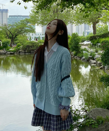 DAYLIFE（デイライフ）の「ペルソナカーディガン（スカイブルー）（カーディガン/ボレロ）」