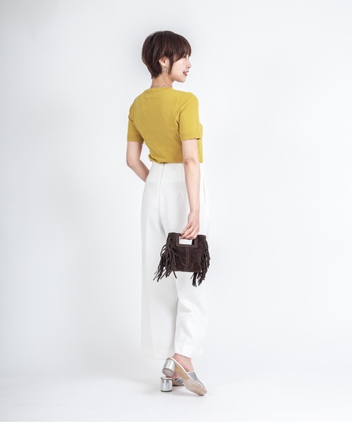 AULENTTI（オウレンティ）の「【AULENTTI/オウレンティ】フリンジ　ミニショルダーバッグ　スエード（ショルダーバッグ・レディース・ベージュ系その他/ダークブラウン・FREE）」の7枚目の写真