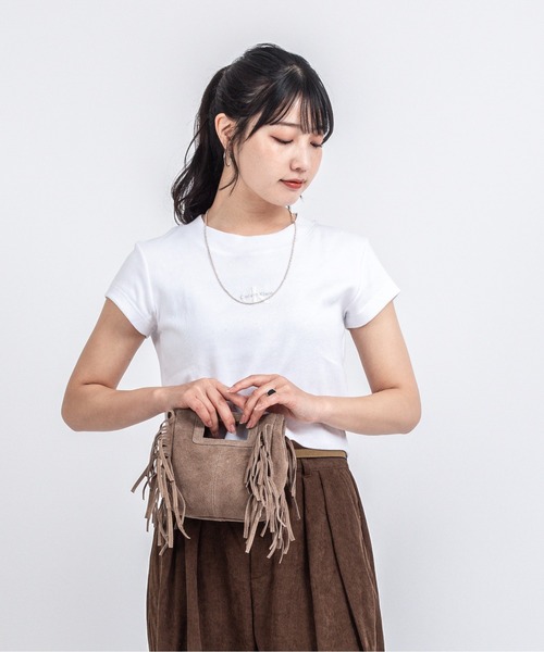 AULENTTI（オウレンティ）の「【AULENTTI/オウレンティ】フリンジ　ミニショルダーバッグ　スエード（ショルダーバッグ・レディース・ベージュ系その他/ダークブラウン・FREE）」の22枚目の写真