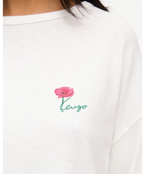 KENZO(ケンゾー)の「'KENZO Tulip' ロング スリーブ リラックス Tシャツ イン コットン(Tシャツ/カットソー・レディース・ホワイト系その他・MEDIUM/SMALL/X-SMALL)」の5枚目の写真