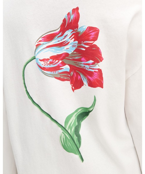 KENZO(ケンゾー)の「'KENZO Tulip' ロング スリーブ リラックス Tシャツ イン コットン(Tシャツ/カットソー・レディース・ホワイト系その他・MEDIUM/SMALL/X-SMALL)」の6枚目の写真