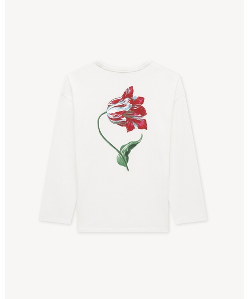 KENZO(ケンゾー)の「'KENZO Tulip' ロング スリーブ リラックス Tシャツ イン コットン(Tシャツ/カットソー・レディース・ホワイト系その他・MEDIUM/SMALL/X-SMALL)」の2枚目の写真