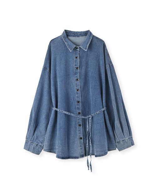 marjour(マージュール)の「DRAPE DENIM SHIRT TUNIC(シャツ/ブラウス・レディース・インディゴブルー/ブルー・M)」の11枚目の写真