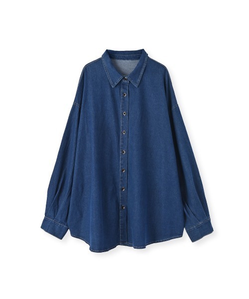 marjour(マージュール)の「DRAPE DENIM SHIRT TUNIC(シャツ/ブラウス・レディース・インディゴブルー/ブルー・M)」の13枚目の写真