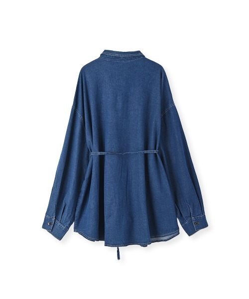 marjour(マージュール)の「DRAPE DENIM SHIRT TUNIC(シャツ/ブラウス・レディース・インディゴブルー/ブルー・M)」の14枚目の写真