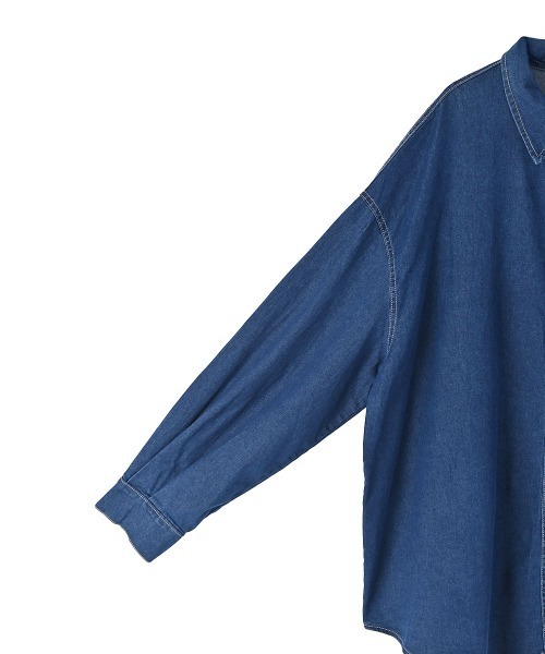 marjour(マージュール)の「DRAPE DENIM SHIRT TUNIC(シャツ/ブラウス・レディース・インディゴブルー/ブルー・M)」の15枚目の写真