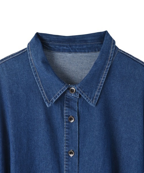 marjour(マージュール)の「DRAPE DENIM SHIRT TUNIC(シャツ/ブラウス・レディース・インディゴブルー/ブルー・M)」の17枚目の写真