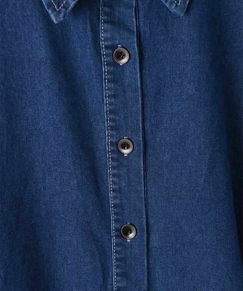 marjour(マージュール)の「DRAPE DENIM SHIRT TUNIC(シャツ/ブラウス・レディース・インディゴブルー/ブルー・M)」の18枚目の写真