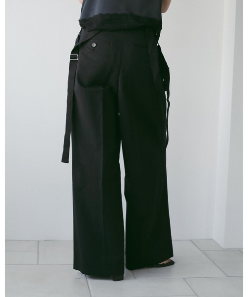 anuke(アンヌーク)の「Suspenders Wide Pants(その他パンツ・レディース・アイボリー/ブラック・36inch/38inch)」の5枚目の写真