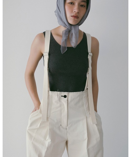anuke(アンヌーク)の「Suspenders Wide Pants(その他パンツ・レディース・アイボリー/ブラック・36inch/38inch)」の10枚目の写真